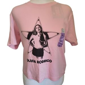 Olivia Roderico Crop Tee Pink Sz XL